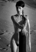 Мара задирает ногу на деревянный столбик 4 фотография